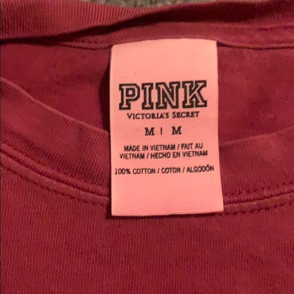 pink long sleeve shirt